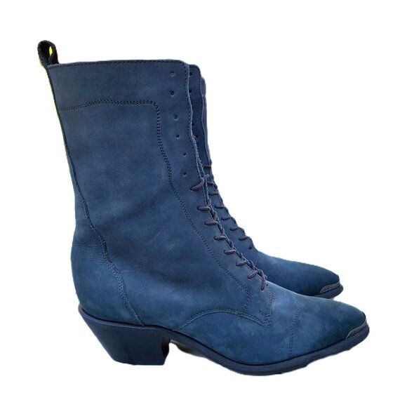 Dingo Victorian Festival Suede Lace Up Boots 7 - Picture 1 of 8